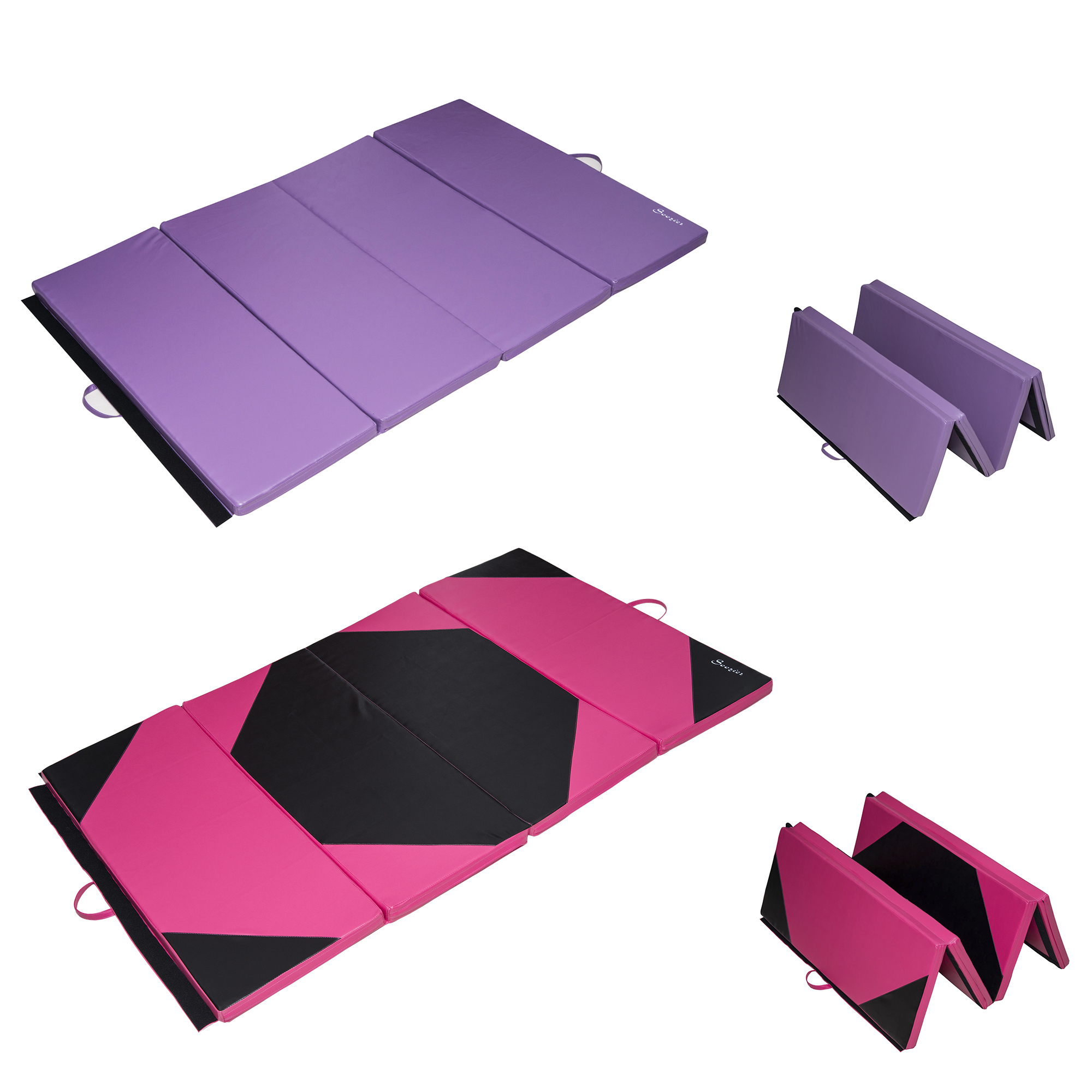 4'x6'x2" Folding Gymnastics Mat Gym Fitness Exercise Mat 4 Panel eBay
